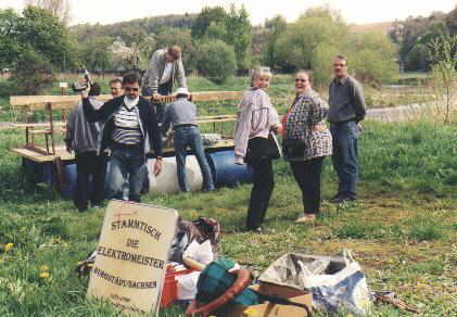Abfahrt in Rochlitz mit Schaulustigen