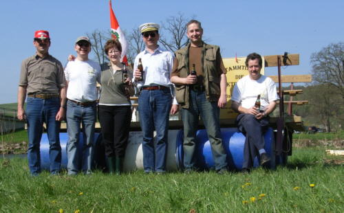 v.l.n.r. J�rg, Herkules, Christina, Karsten, J�rgen und Gerd