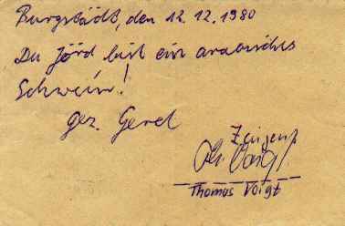 Originaldokument aus der Gr�ndungszeit